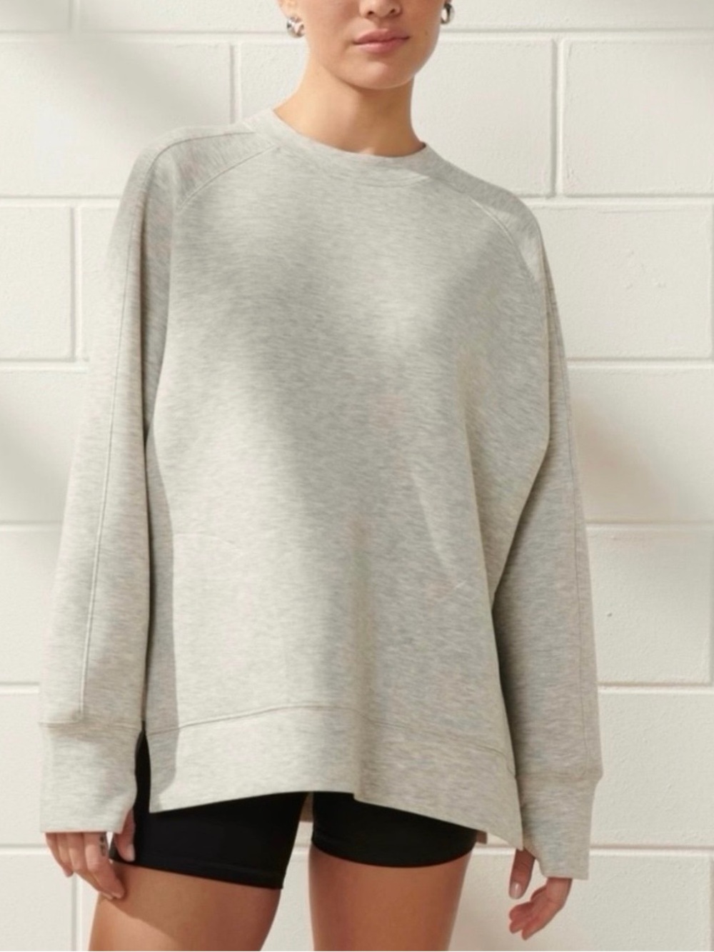 Abercrombie Fitch YPB Pullover Sweatshirt Top Crewneck neoKnit Pockets XS